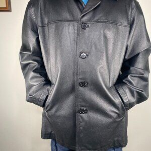 Prestige Genuine Leather Jacket Men's XL Faux Satin Lining Biker Motorcycle